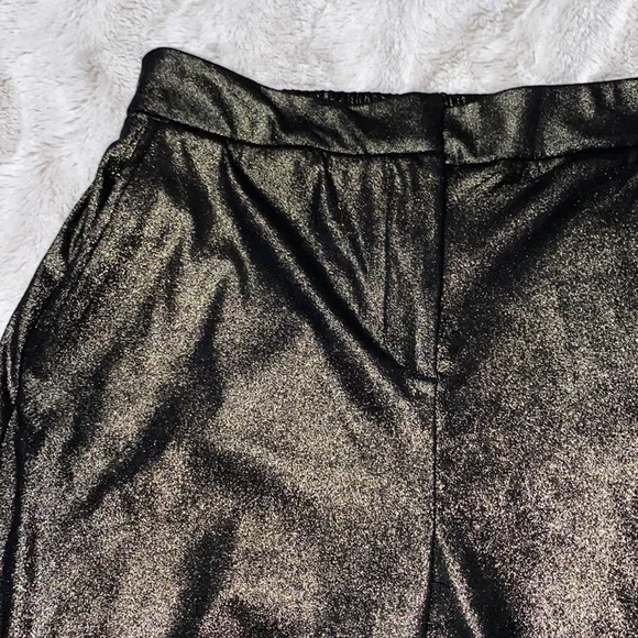 Joie metallic gold dressy wide leg pants. Holiday Parties NWT Size 4